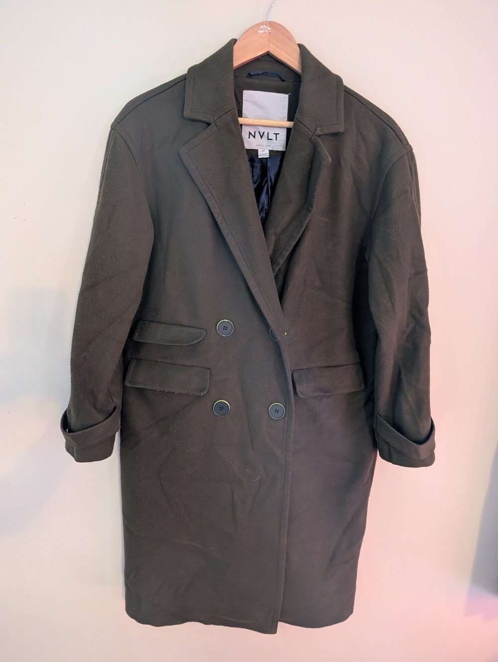NVLT Anthropologie Olive Military Coat Size S